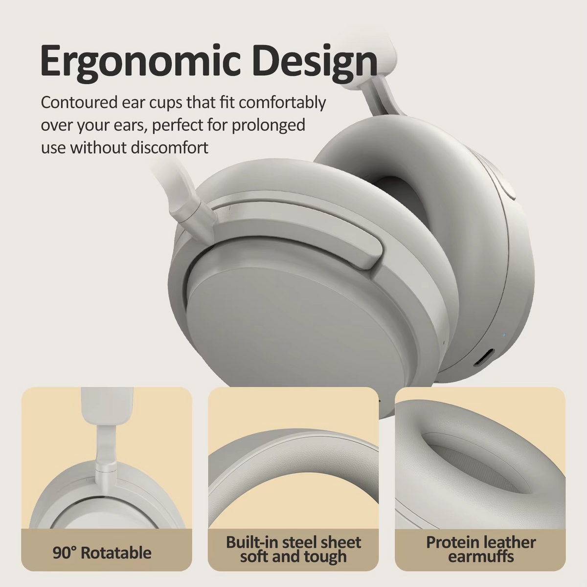 125-Hour Battery Life | Premium ANC Headphones with Qualcomm Chip