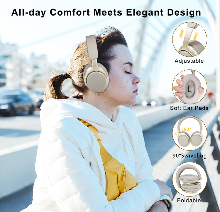 BNC50EG – Qualcomm BT 5.4 Hybrid ANC Aviation Headset with Digital Display